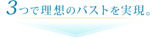 ３つで理想のバストを実現。