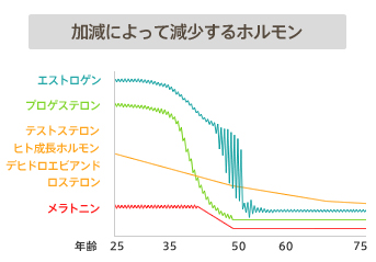 加齢によって減少するホルモン