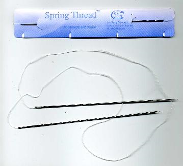 シリコンとポリエステル製の糸