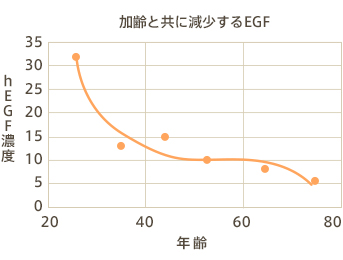 加齢と共に減少するEGF