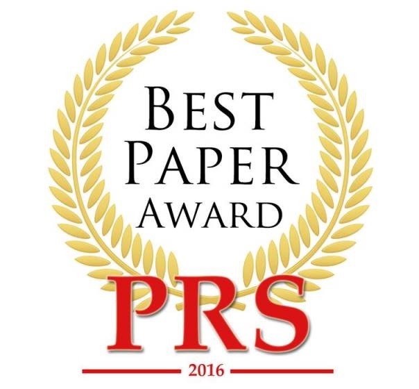 医学誌PRSのベストペーパーアワード2016を受賞