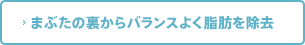 まぶたの裏からバランスよく脂肪を除去