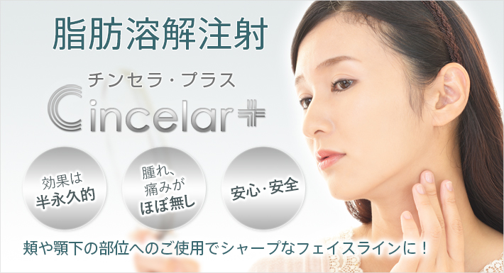 新施術 小顔効果は半永久的 脂肪溶解注射 Cincelar チンセラ プラス 新着情報 新着情報 メディア情報 プレスリリース 美容整形 美容外科なら聖心美容クリニック