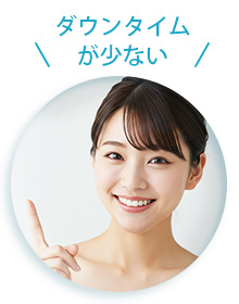 Point2.ダウンタイムが少ない