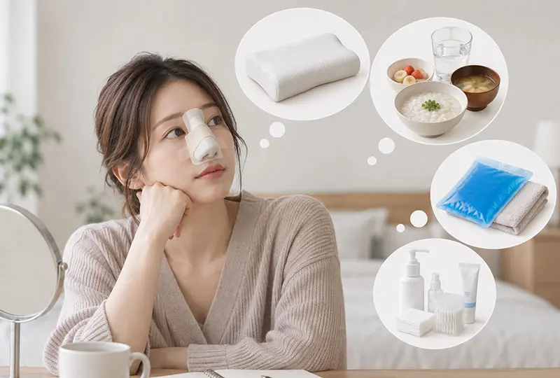 鼻整形のダウンタイムに必要なものと術前に準備したいこと