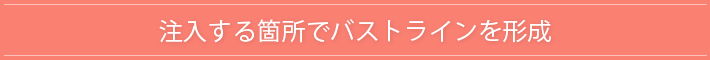 注入する箇所でバストラインを形成