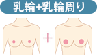 乳輪+乳輪周り