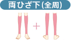 両ひざ下（全周）（※ひざは含まず）