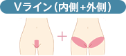 Vライン（内側+外側）