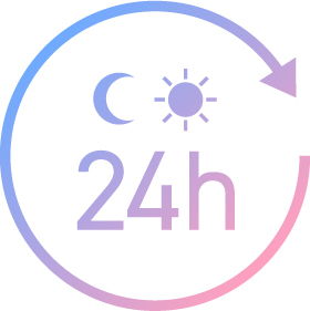 安心の「24時間電話サポート」